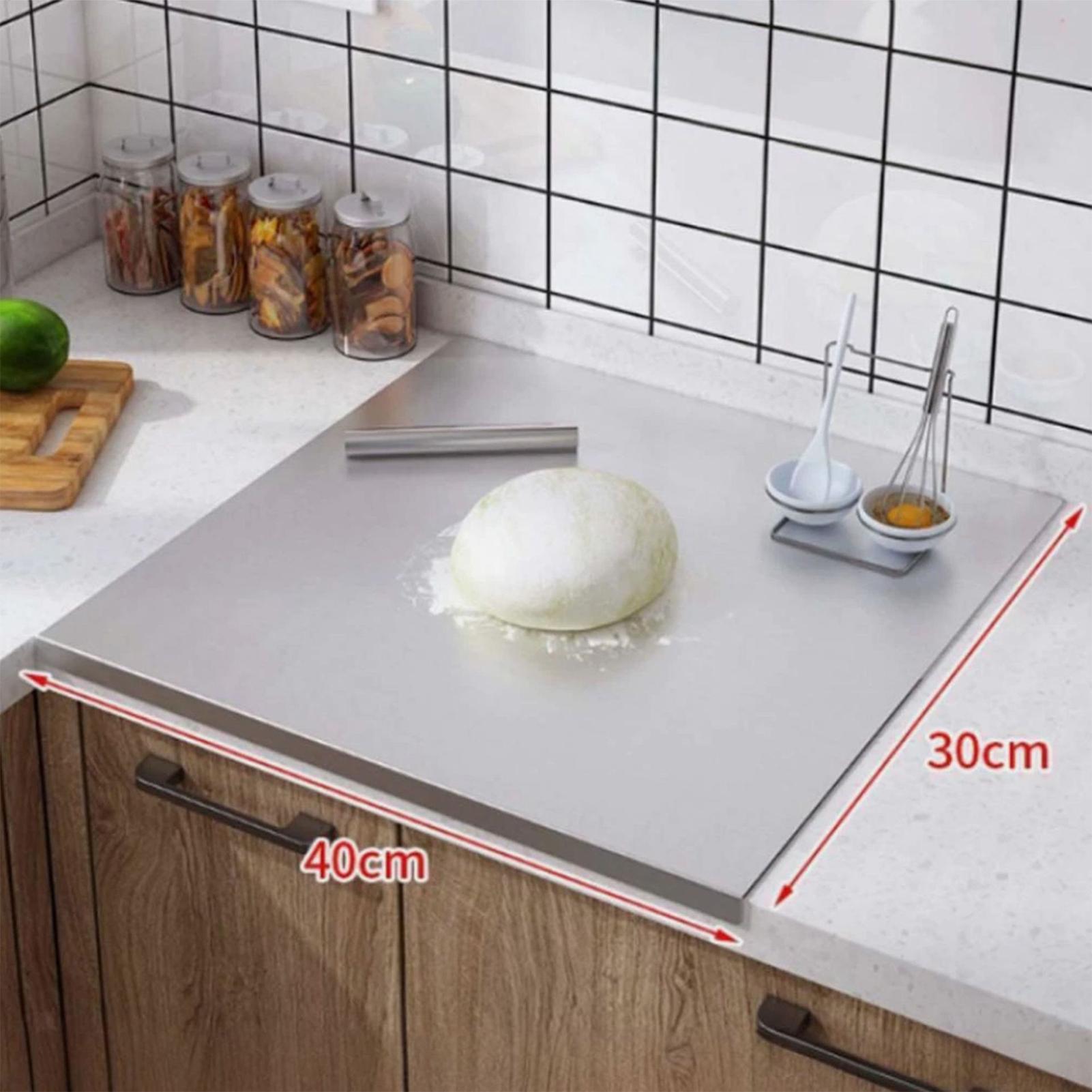 Kitchen And Baking Tools - ステンレス鋼製まな板 ノンスティック両面肉切り板 シャルキュトリ、野菜、ベーキング、食事の準備用キッチンツール