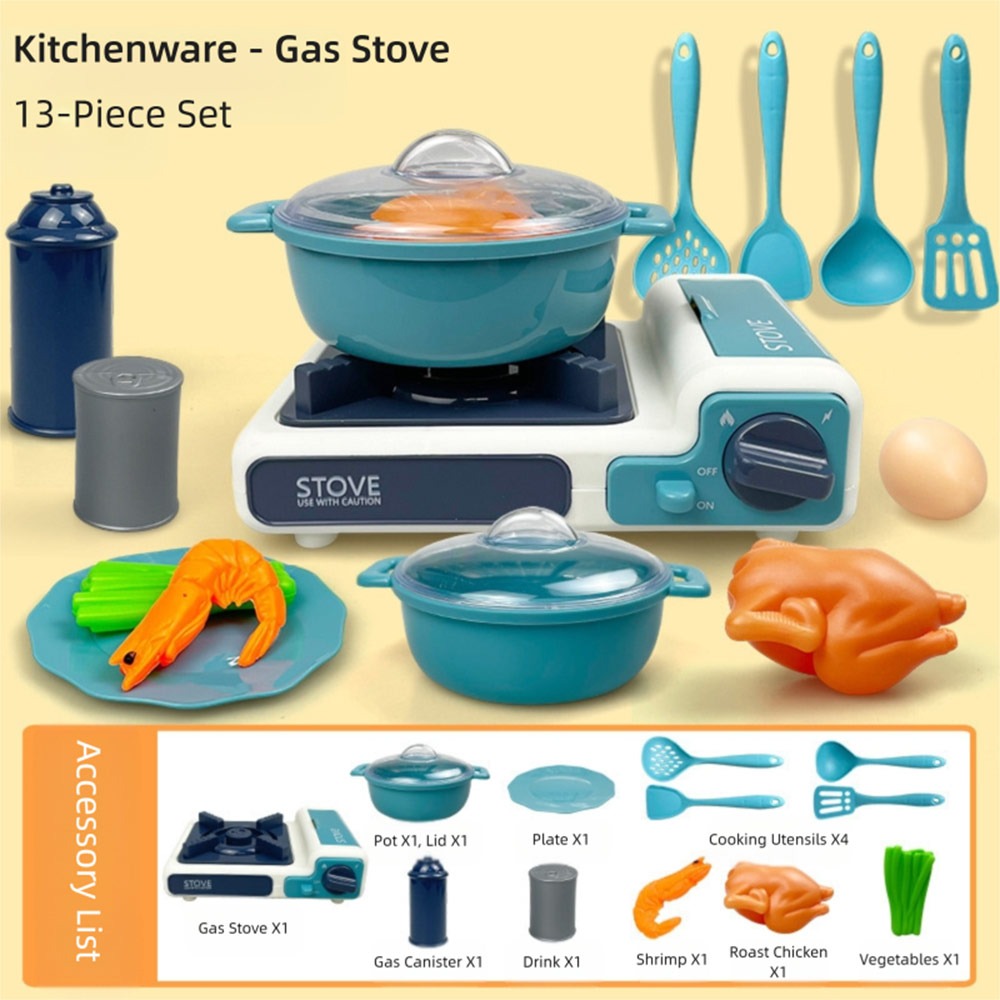 Kitchen Kids Baking Set - 面白い多色調理プレイセット、電子レンジ、ガスコンロ、ベーキングプレイセット、プラスチック製シミュレーションデザイン、シミュレーション炊飯器ギフト