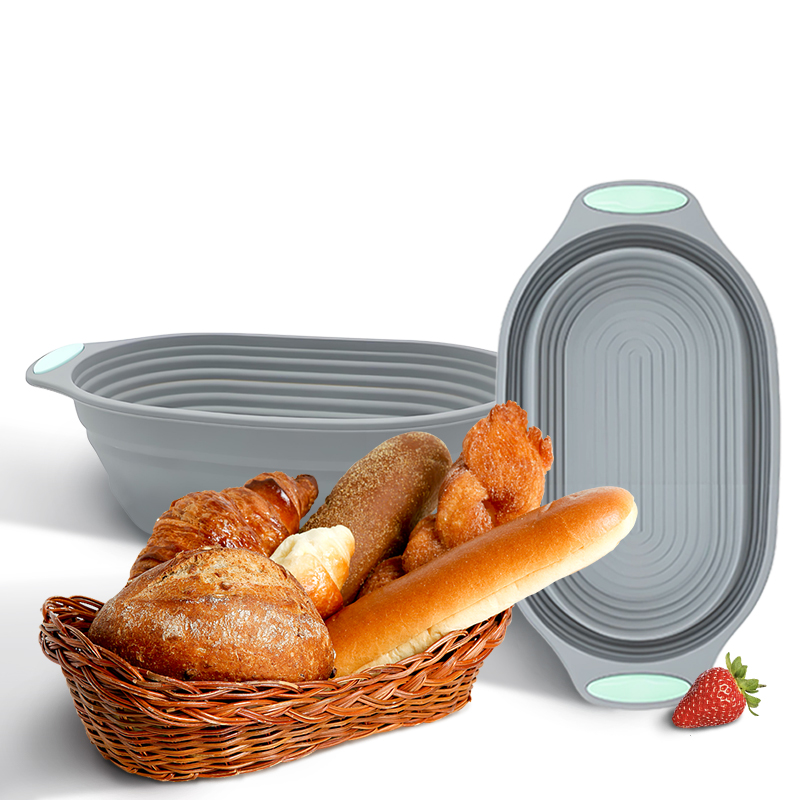 Kitchen And Baking Tools - 1PC シリコン製折りたたみ式バヌトンパン発酵バスケット - サワー種パン焼き用ボウル 食品グレードのキッチンアクセサリー