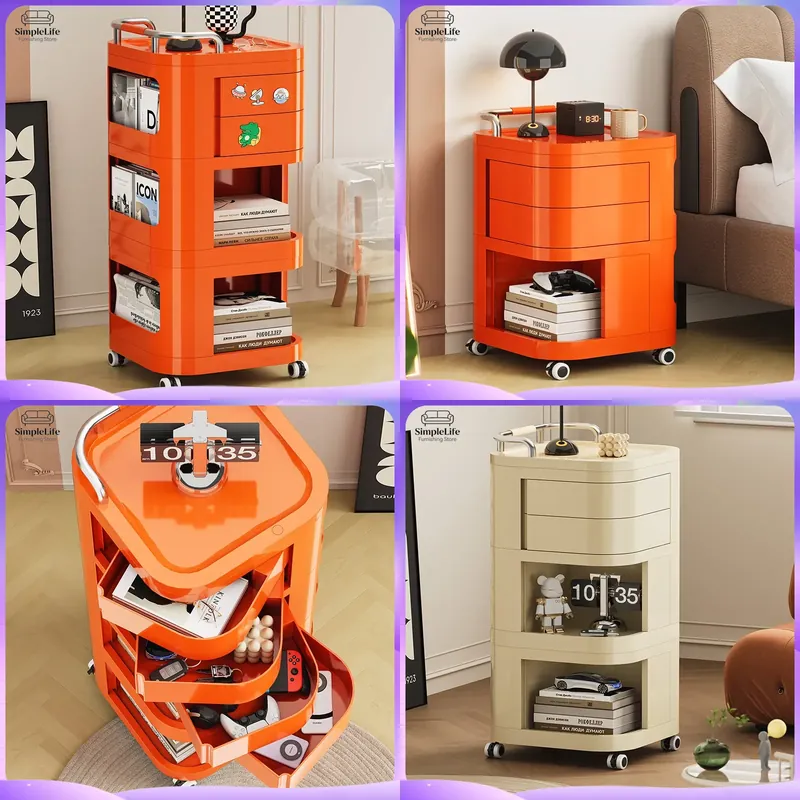 Kitchen Baking Cart - キッチンカート（ホイール付き）、移動式収納トロリー、調理・製菓準備ステーション、モバイルアイランドカート、ユーティリティローリングキャビネット