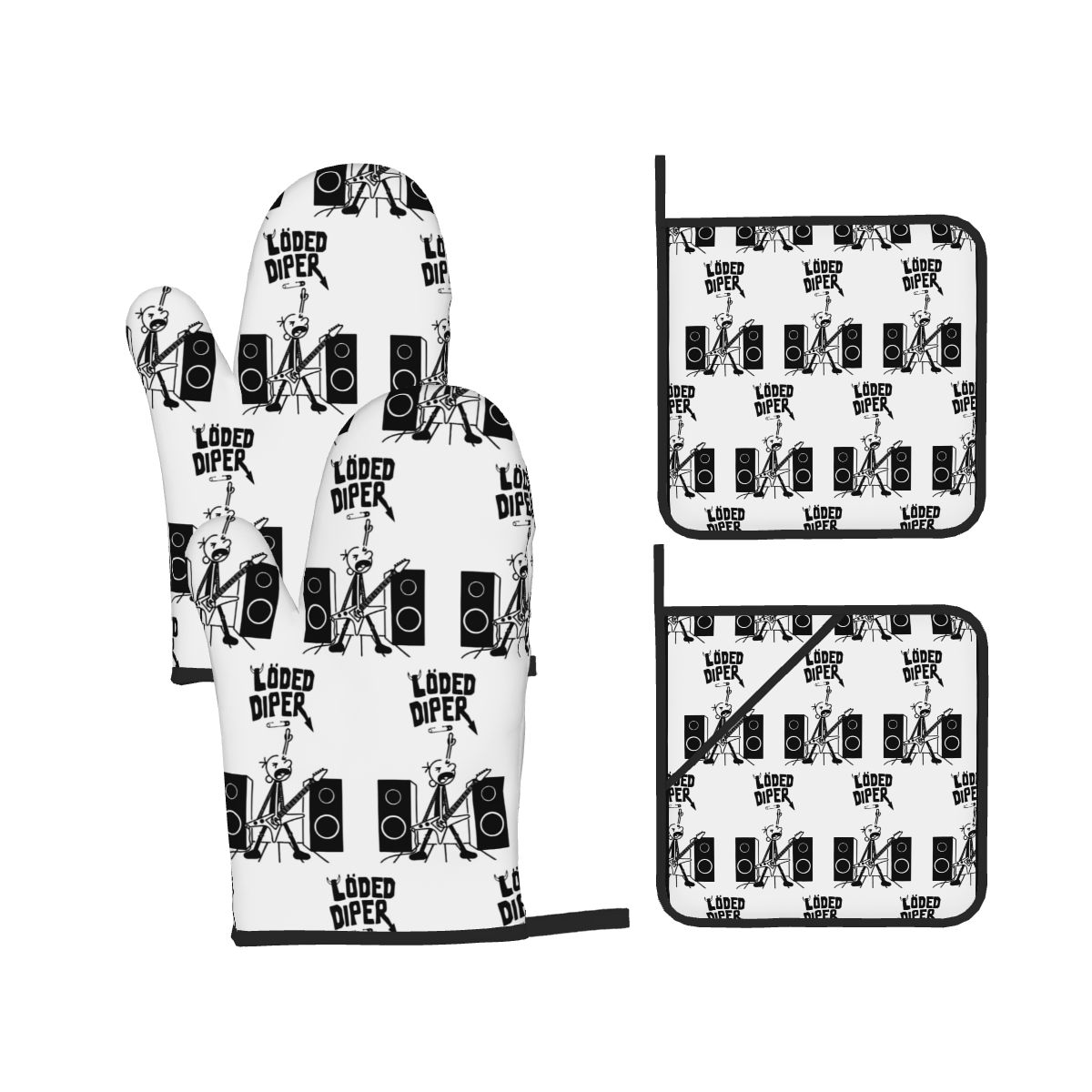 Kitchen Kids Baking Set - ダイアリー・オブ・ウィンピー・キッド ワールドブックデー オーブンミットと鍋つかみ4個セット ベーキング キッチン クッキング