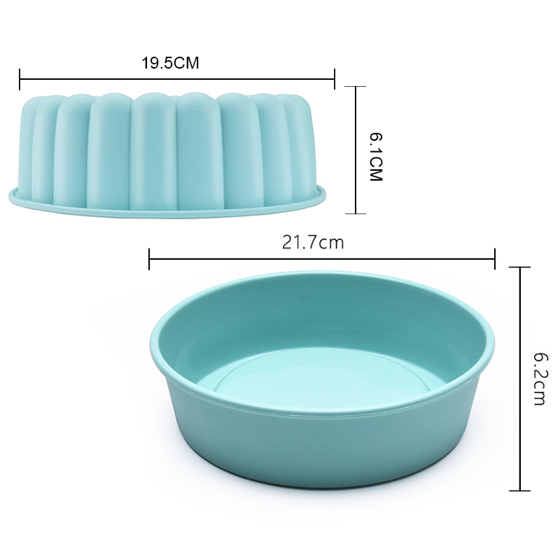 Kitchen Baking Tray Rack - シリコン製ベーキングトレイオーガナイザー、丸型フラントレイ収納ラック、ストロベリーショートケーキ型、シリコン製キッチンシリコン型