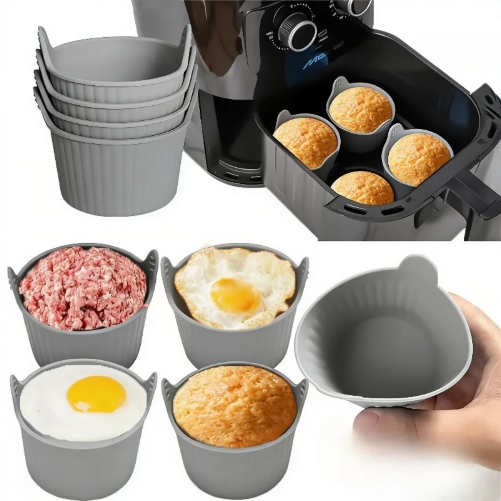 6個入りシリコンエアフライヤー型 DIYカップケーキベーキン - Kitchen Pro Baking Tray のレビューと価格