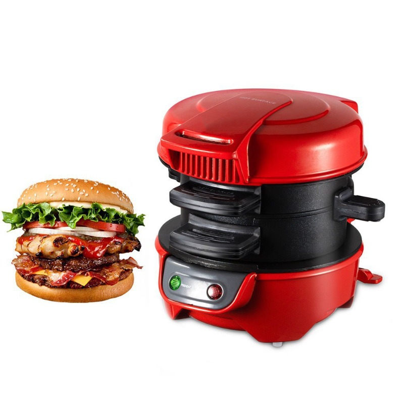 220V 110V ミニ電気バーガーサンドイッチメーカーマシ - Kitchen Baking Machine のレビューと価格