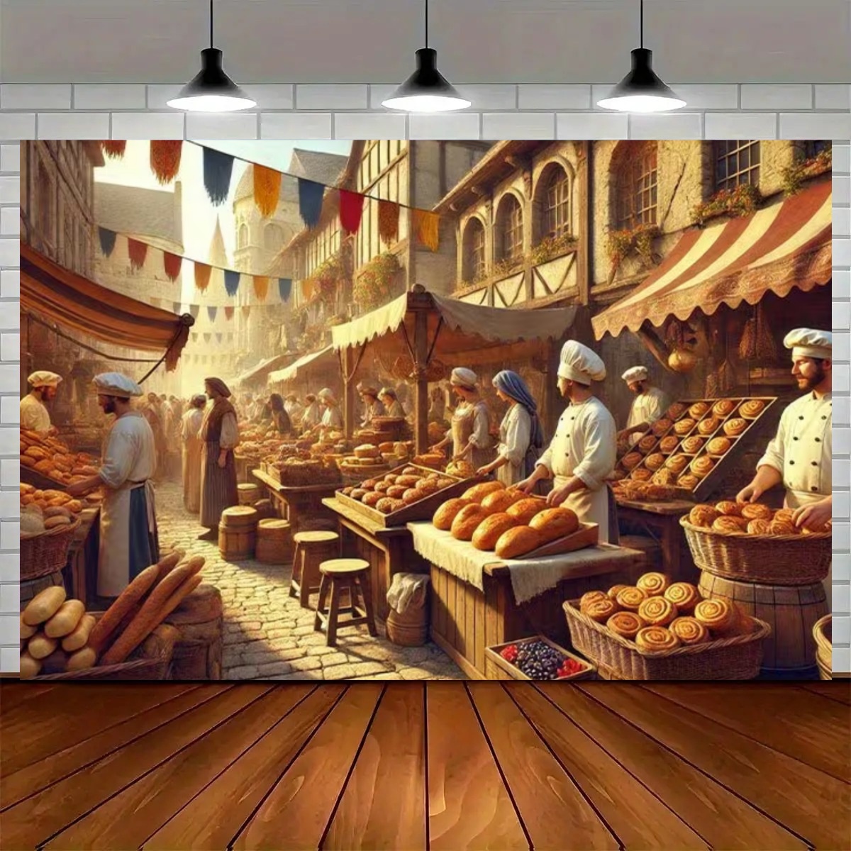ストリートベーキングキッチン背景幕ケーキパンベーカリー誕生日 - Kitchen Baking Background のレビューと価格