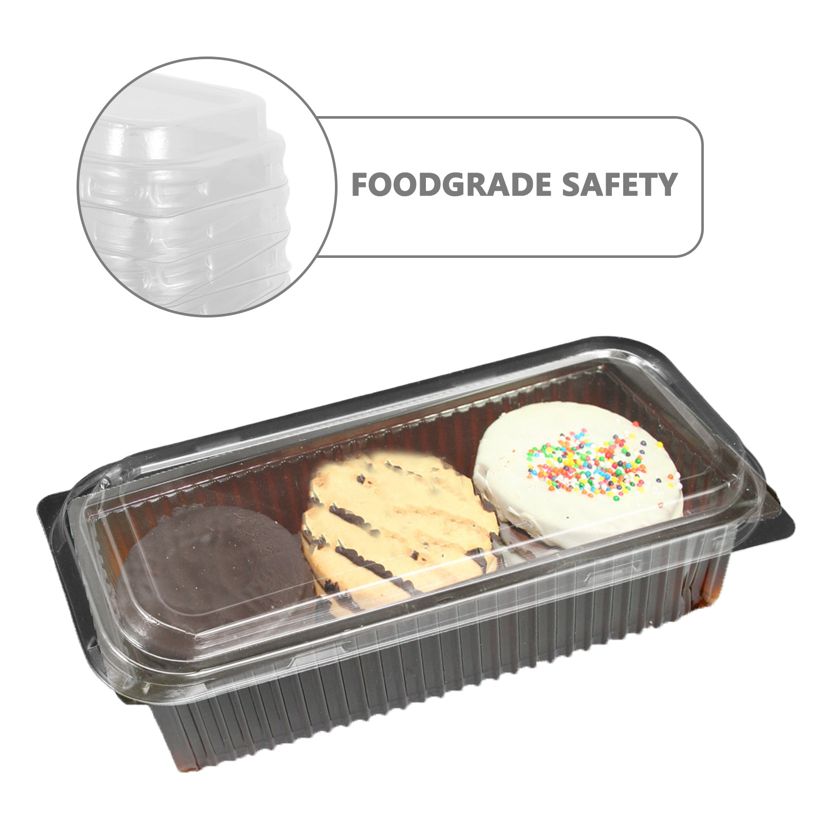 50個入り プラスチック製パン蓋 - 透明な長方形ケーキパン - Kitchen And Baking Tools のレビューと価格