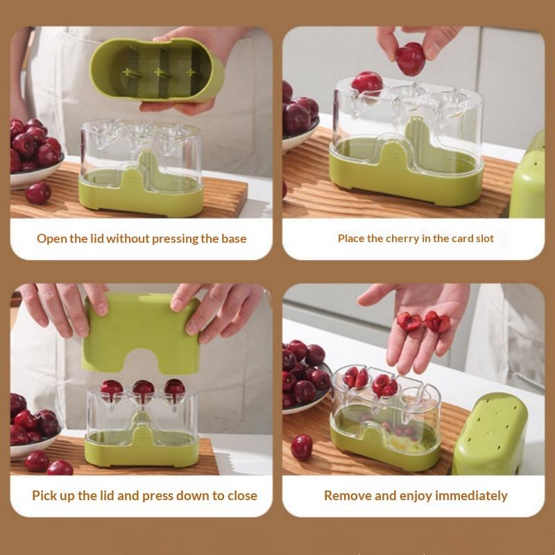 マルチスロットチェリー＆オリーブピッター ワンタッチ高速操作 - Kitchen And Baking Tools のレビューと価格