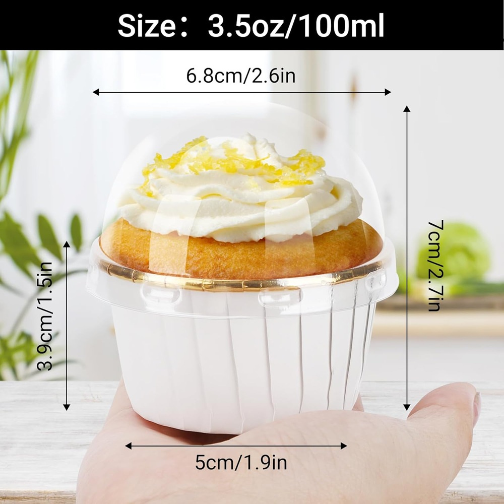 50個入り マフィンカップ 紙製カップケーキラッパー ベーキ - Kitchen And Baking Tools のレビューと価格
