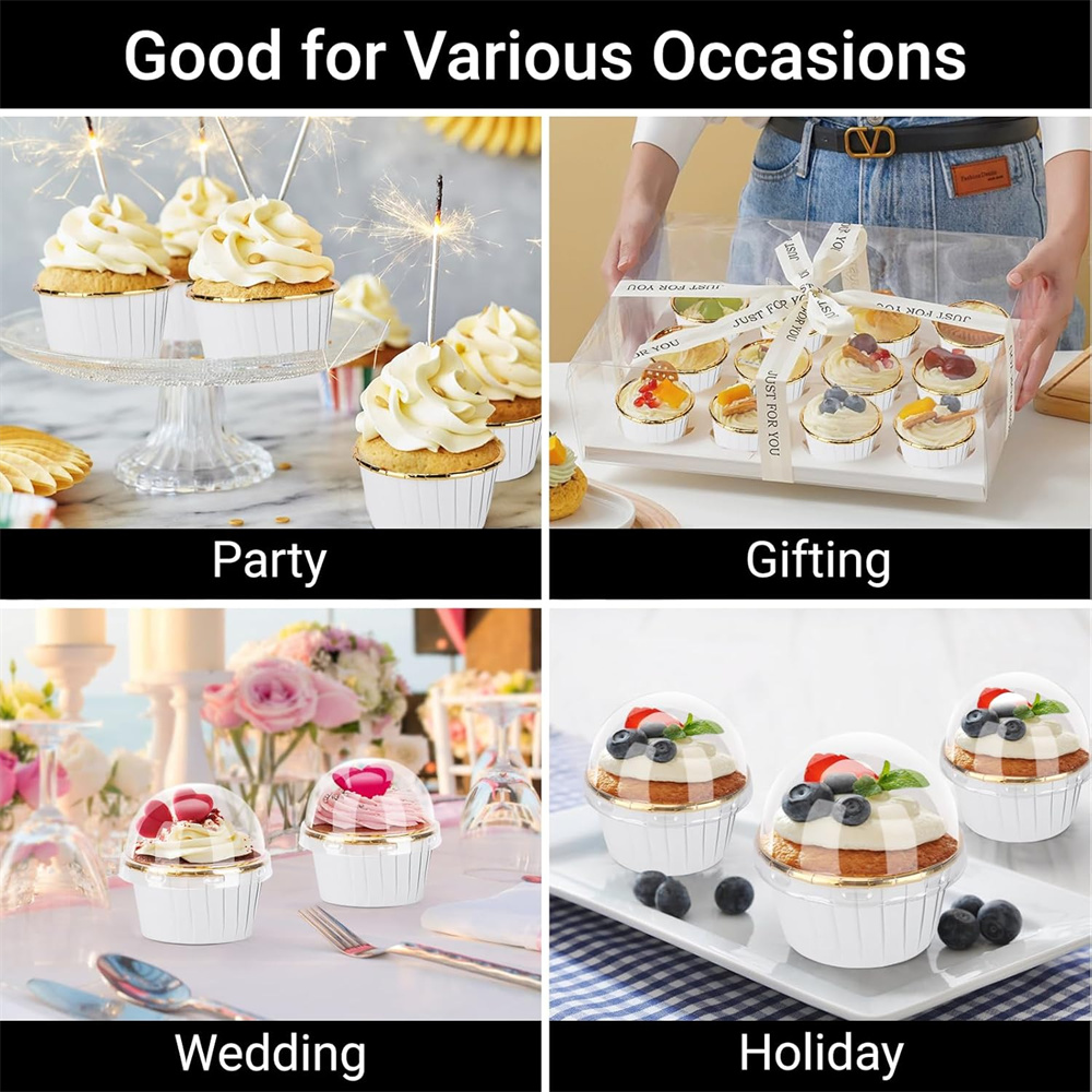 50個入り マフィンカップ 紙製カップケーキラッパー ベーキ - Kitchen And Baking Tools のレビューと価格