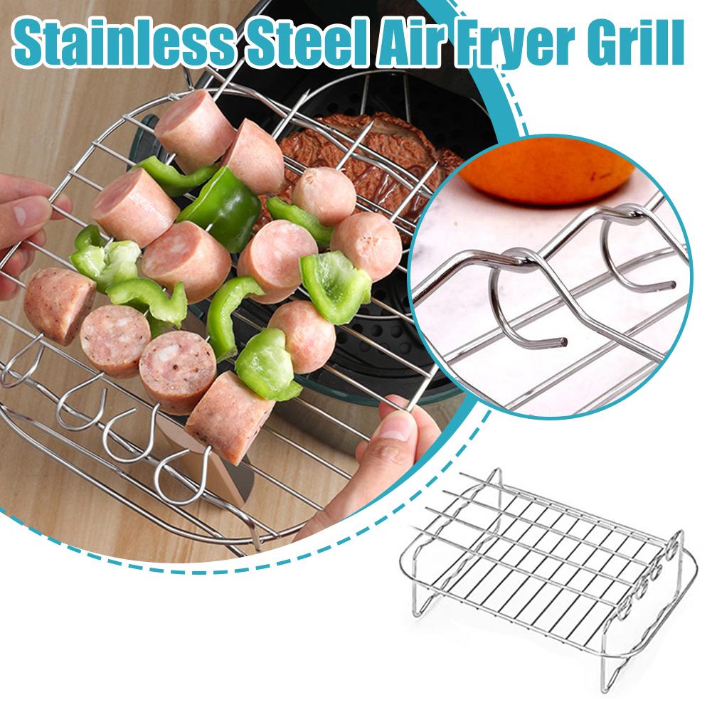 ステンレス製エアフライヤーバスケットトレイ、エアフライヤーラ - Kitchen Baking Tray Rack のレビューと価格