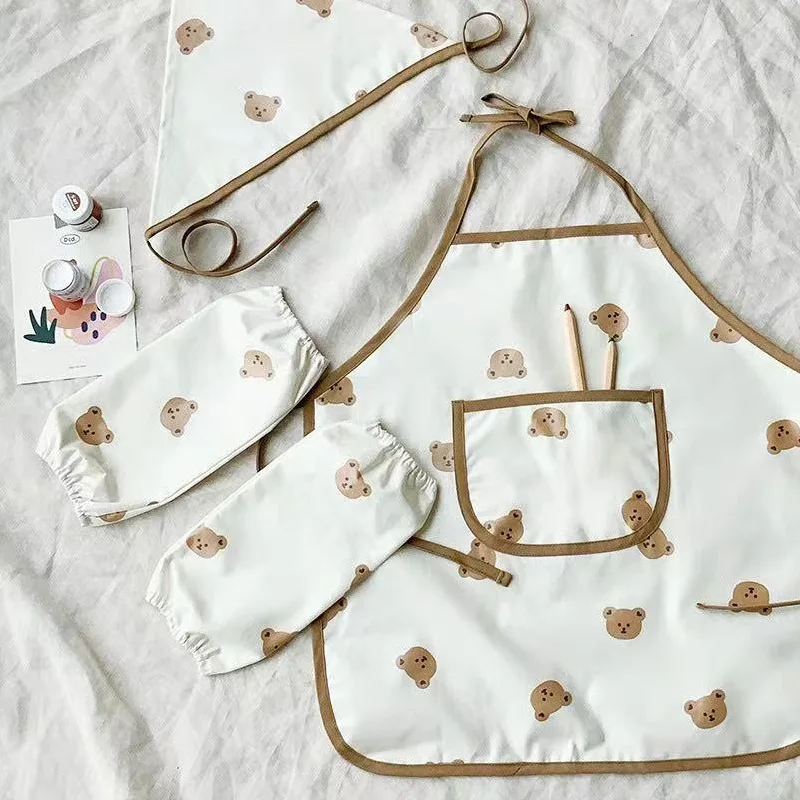 かわいい漫画子供エプロン袖シェフハットポケットセット子供クラ - Kitchen Kids Baking Set のレビューと価格