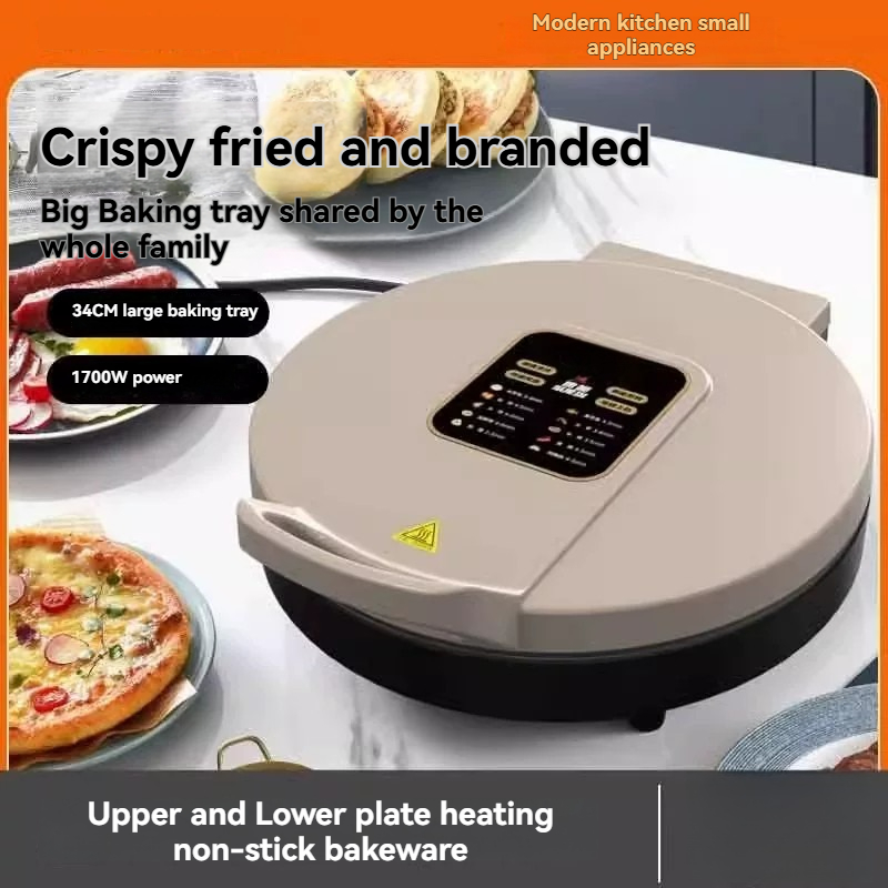 両面電気グリルパン 深さ3CM 多目的パンケーキメーカー ノ - Kitchen Baking Machine のレビューと価格