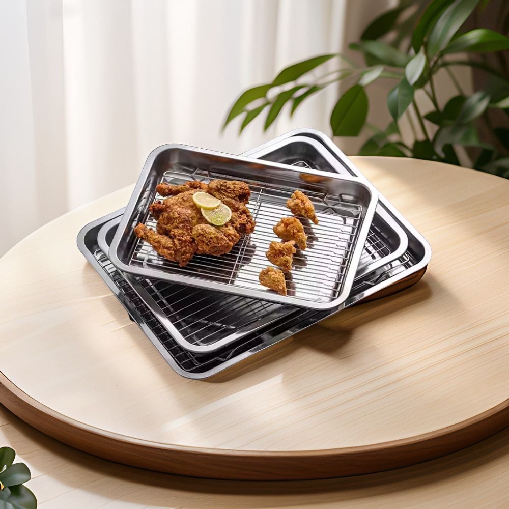 ポータブルノンスティックステンレス製ベーキングパン、冷却ラッ - Kitchen Baking Tray Rack のレビューと価格