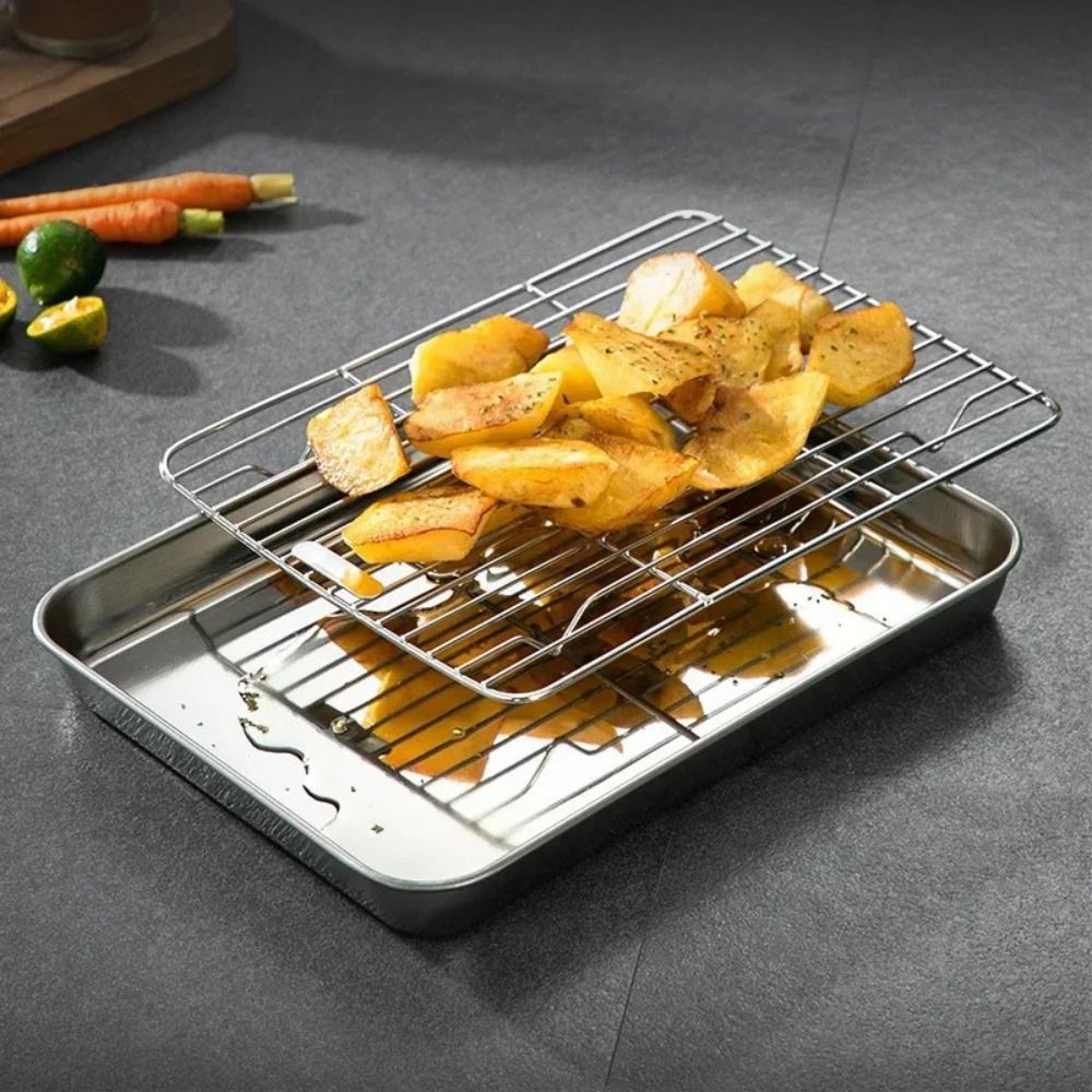 ポータブルノンスティックステンレス製ベーキングパン、冷却ラッ - Kitchen Baking Tray Rack のレビューと価格