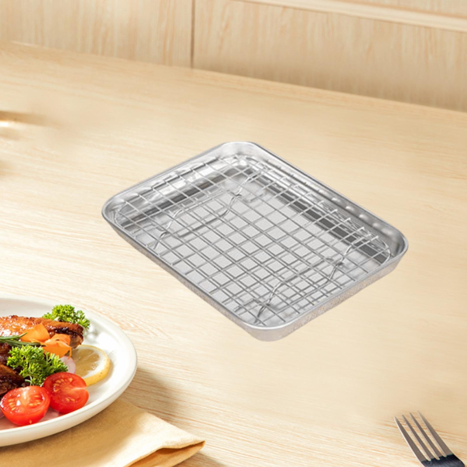 ステンレス製ベーキングシート ラック付き 多用途ベーキングパ - Kitchen Baking Tray Rack のレビューと価格
