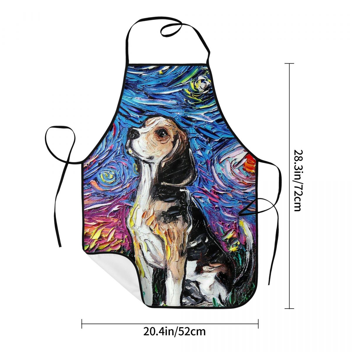 油絵風星空背景犬エプロンシェフ調理ベーキングタブリエビブキッ - Kitchen Baking Background のレビューと価格