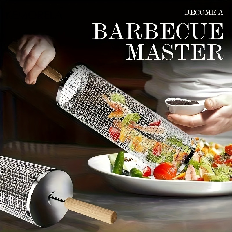 丸型バーベキューグリルバスケットセット、ステンレス製回転式B - Kitchen Baking Tray Rack のレビューと価格