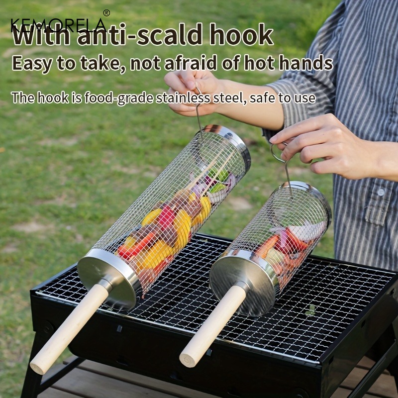 丸型バーベキューグリルバスケットセット、ステンレス製回転式B - Kitchen Baking Tray Rack のレビューと価格