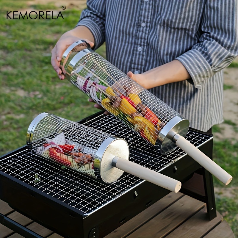 丸型バーベキューグリルバスケットセット、ステンレス製回転式B - Kitchen Baking Tray Rack のレビューと価格