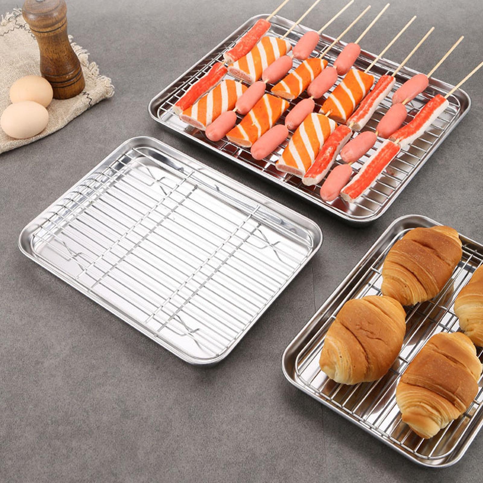 取り外し可能な冷却ラック付きベーキングトレイセット ノンステ - Kitchen Baking Cart のレビューと価格