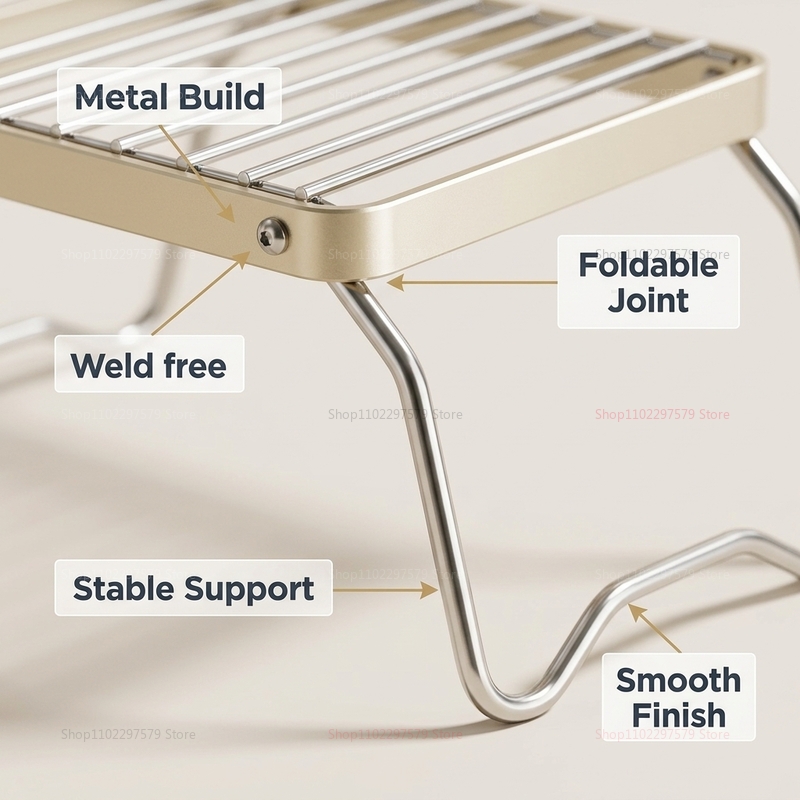 ポータブルステンレス鋼折りたたみ式キャンプストーブスタンドバ - Kitchen Baking Tray Rack のレビューと価格