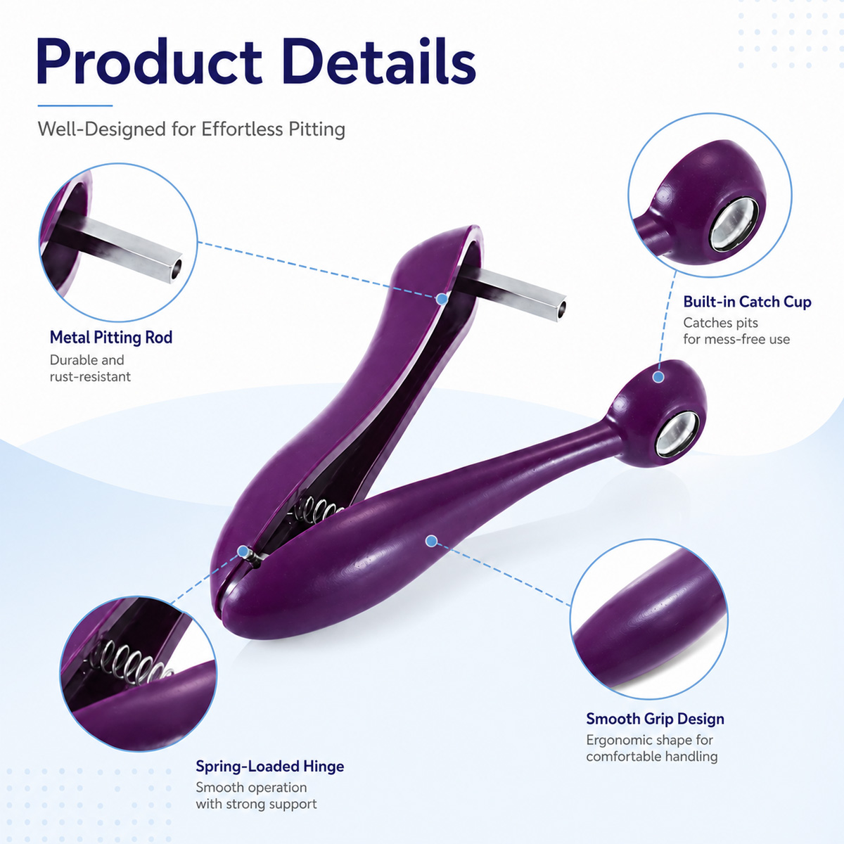 チェリーカーネルリムーバー ハンドヘルドチェリーピッターツー - Kitchen And Baking Tools のレビューと価格