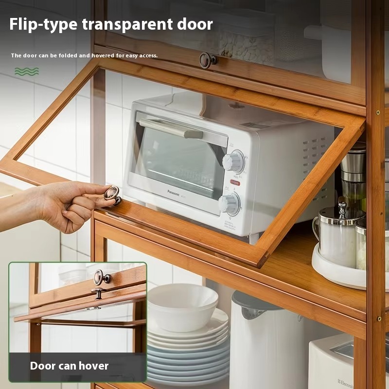キッチンカート マンゴーウッド 調節可能な収納キャビネット  - Kitchen Baking Cart のレビューと価格