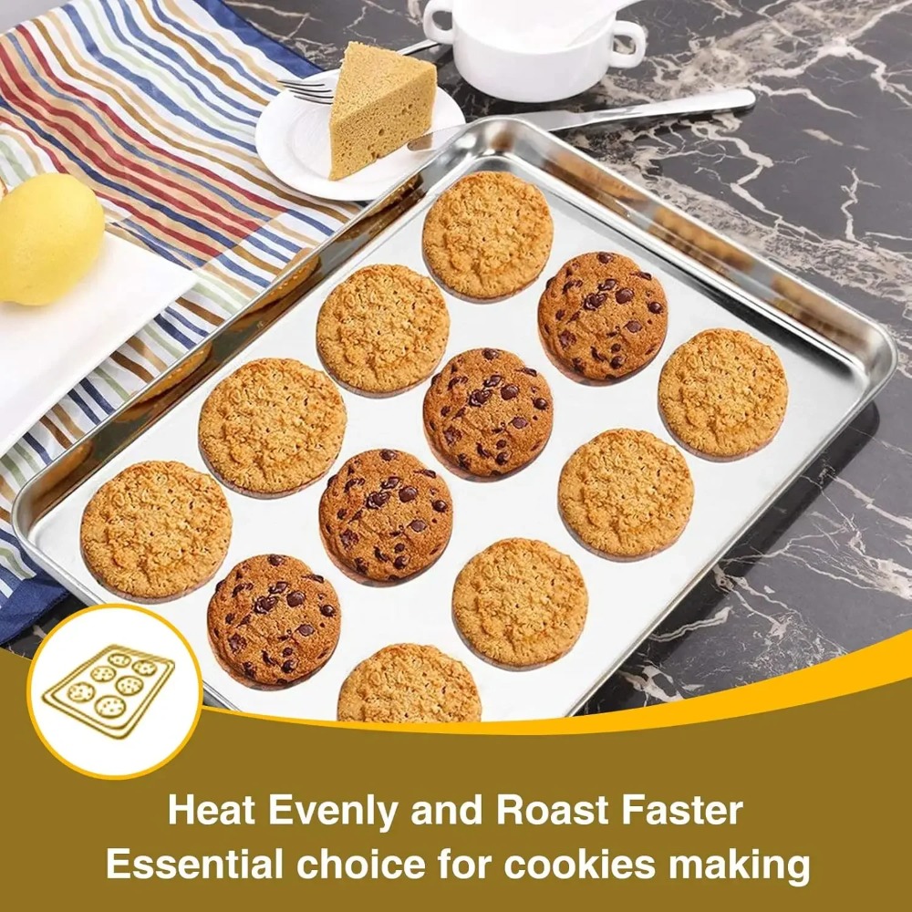 ワイヤーラック付きステンレス製ベーキングシート、均一加熱耐久 - Kitchen Baking Tray Rack のレビューと価格