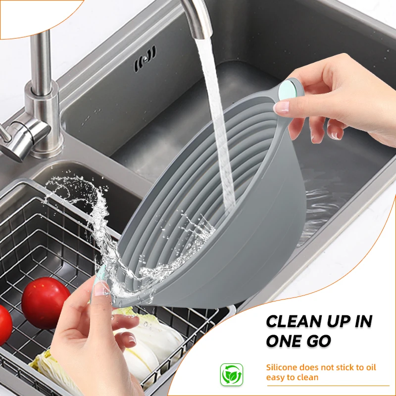 1PC シリコン製折りたたみ式バヌトンパン発酵バスケット - - Kitchen And Baking Tools のレビューと価格