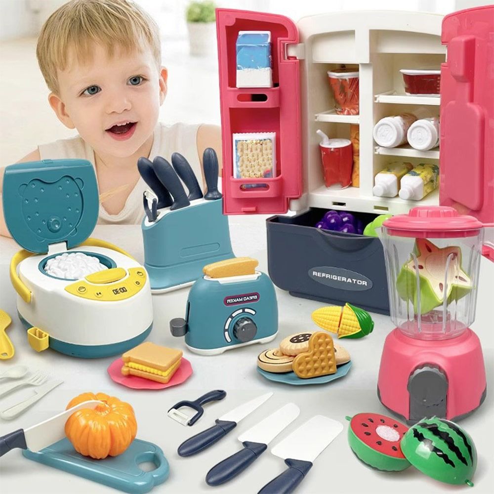 面白い多色クッキングプレイセットプラスチック製電子レンジベー - Kitchen Kids Baking Set のレビューと価格