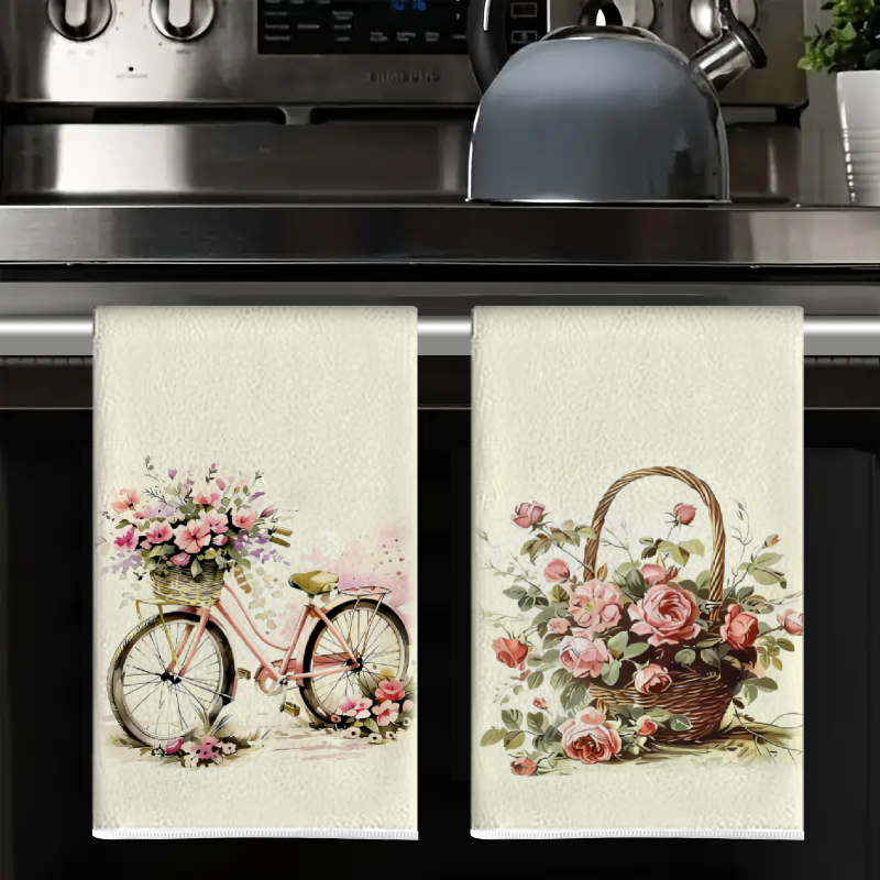 2個セット、フラワーカート+ローズバスケットキッチンタオル、 - Kitchen Baking Cart のレビューと価格