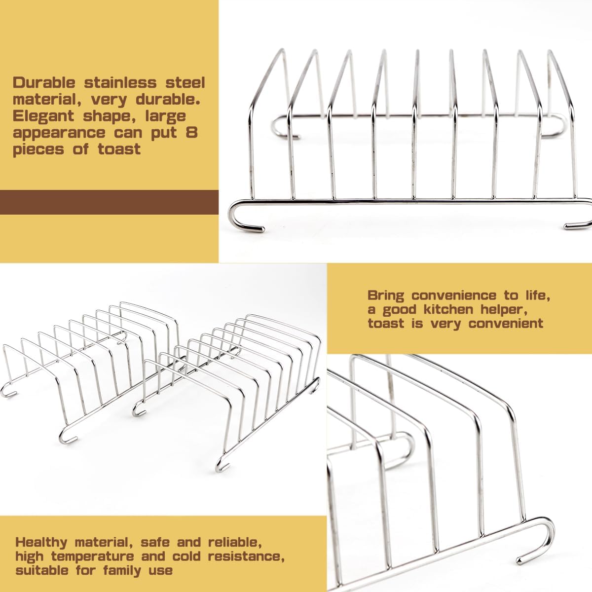 1 個ステンレス鋼トーストパンラック冷却グリッド長方形安全健 - Kitchen Baking Tray Rack のレビューと価格