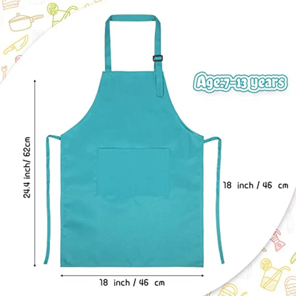 子供用シェフエプロン フロントポケット付き ビブエプロン 男 - Kitchen Kids Baking Set のレビューと価格