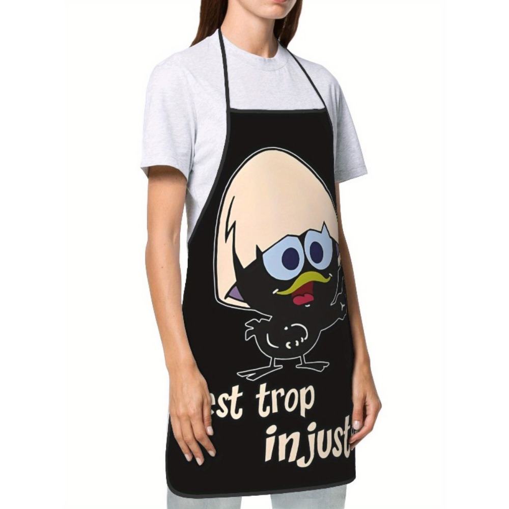 漫画チキンプリントエプロン黒背景かわいいひよこ防水キッチン調 - Kitchen Baking Background のレビューと価格