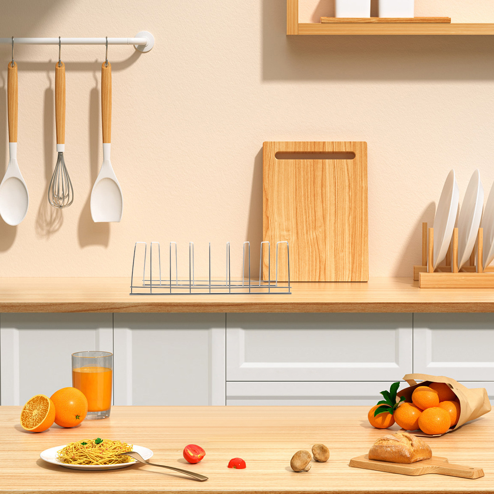 ステンレス製キッチン収納ラック、カウンタートップ食器乾燥スタ - Kitchen Baking Tray Rack のレビューと価格