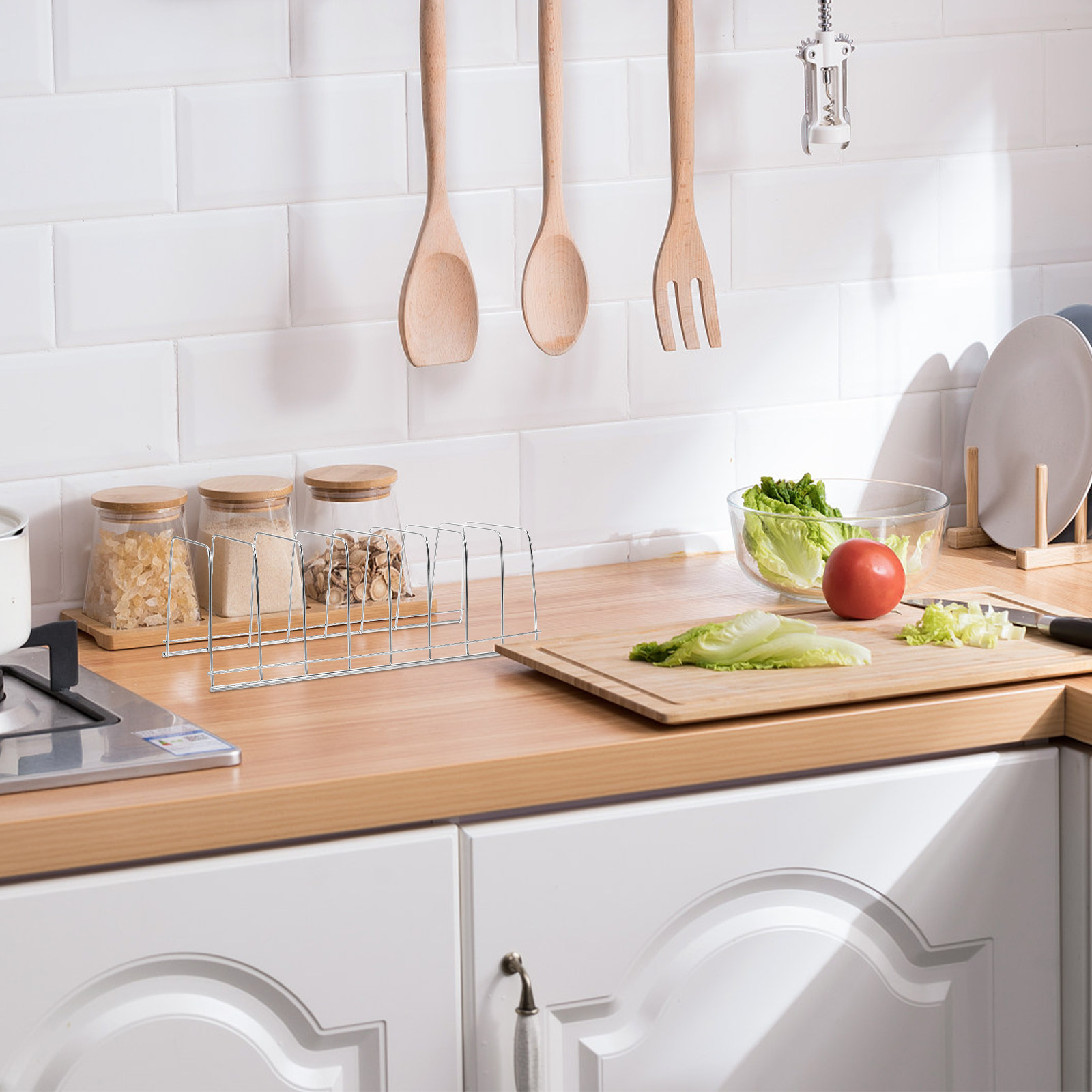 ステンレス製キッチン収納ラック、カウンタートップ食器乾燥スタ - Kitchen Baking Tray Rack のレビューと価格