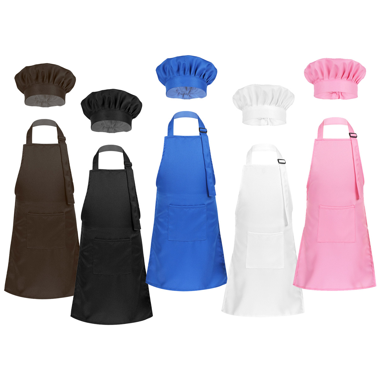 子供子供調節可能なエプロンとシェフ帽子セットキッチン調理制服 - Kitchen Kids Baking Set のレビューと価格