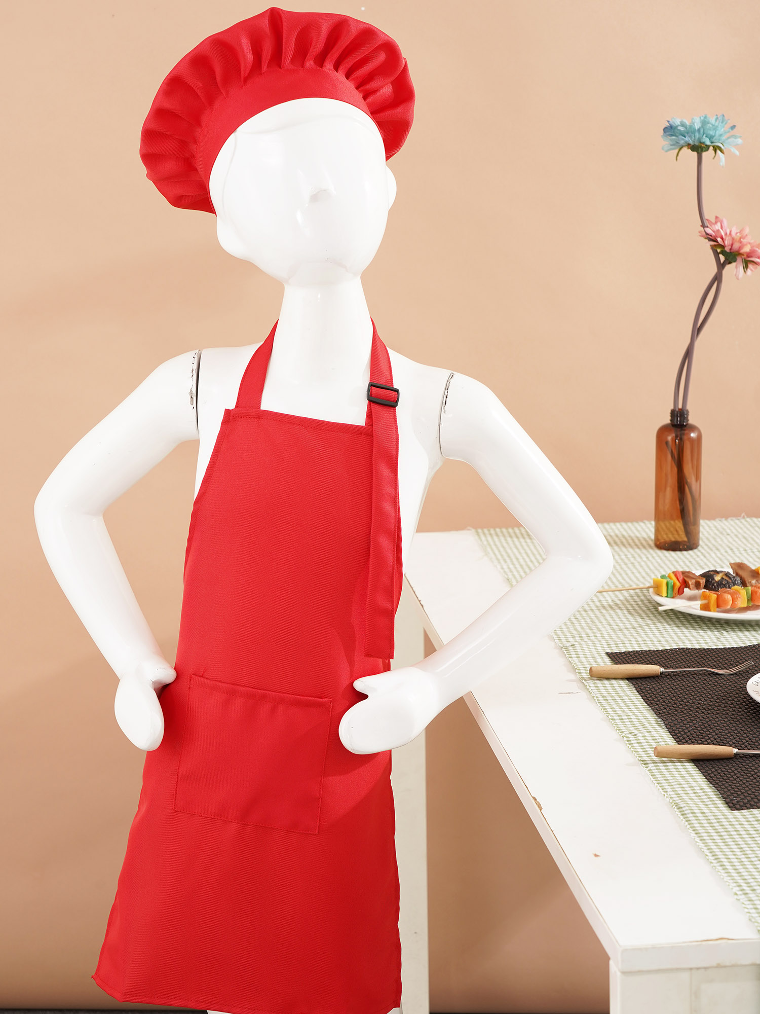 ユニセックス子供エプロン 調節可能なエプロンとシェフハットセ - Kitchen Kids Baking Set のレビューと価格