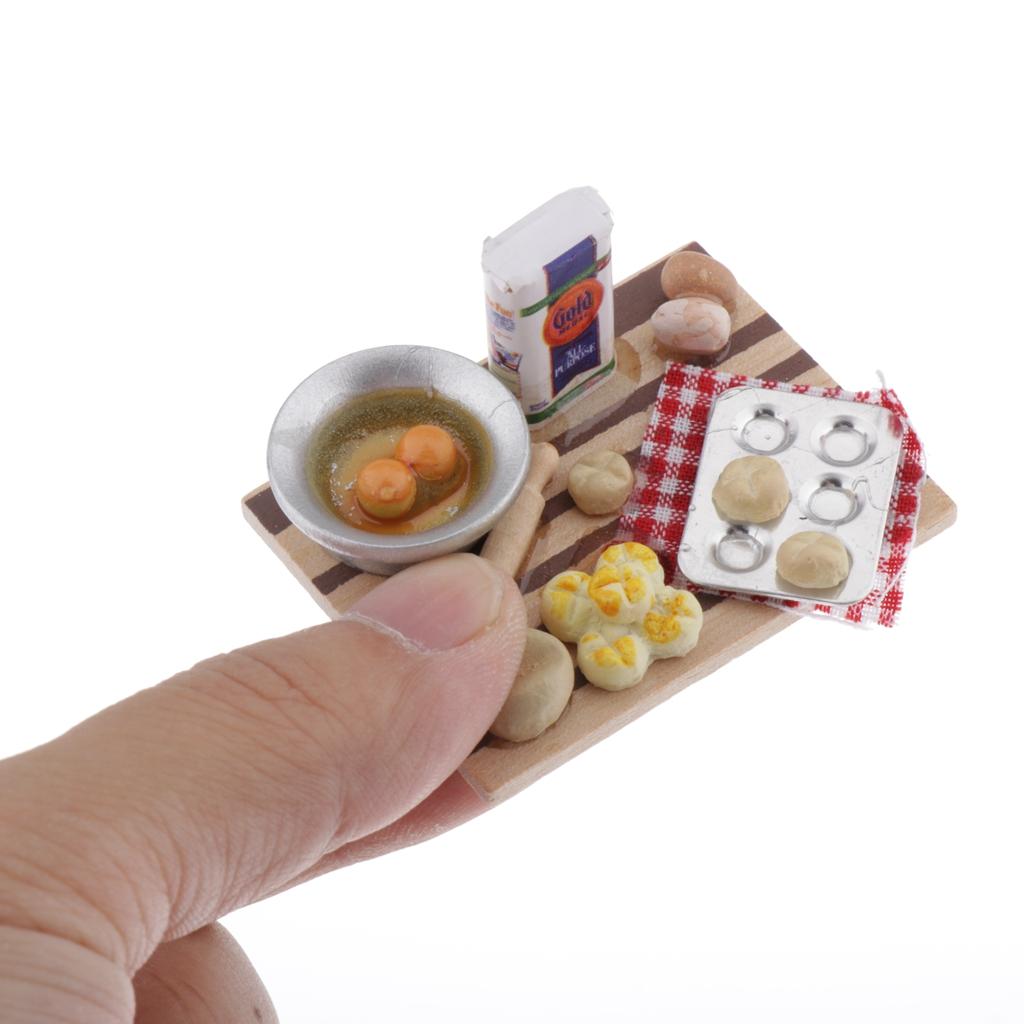 ミニチュアキッチン ドールハウス パン 木製食品モデル ベー - Kitchen Kids Baking Set のレビューと価格